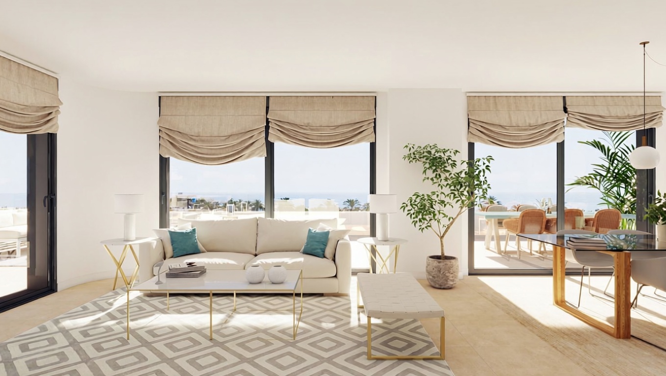 Apartamento em primeira linha de praia em Torremolinos — Sala