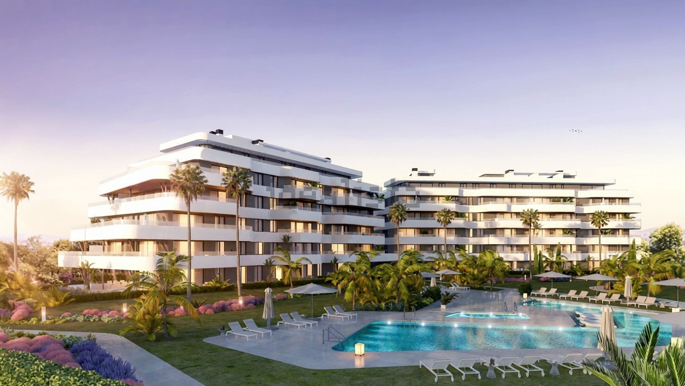Apartamento em primeira linha de praia em Torremolinos — Piscina
