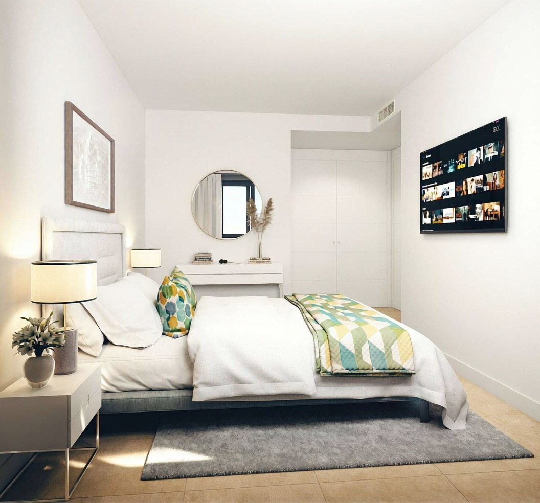 Appartement en première ligne de plage à Torremolinos — Chambre