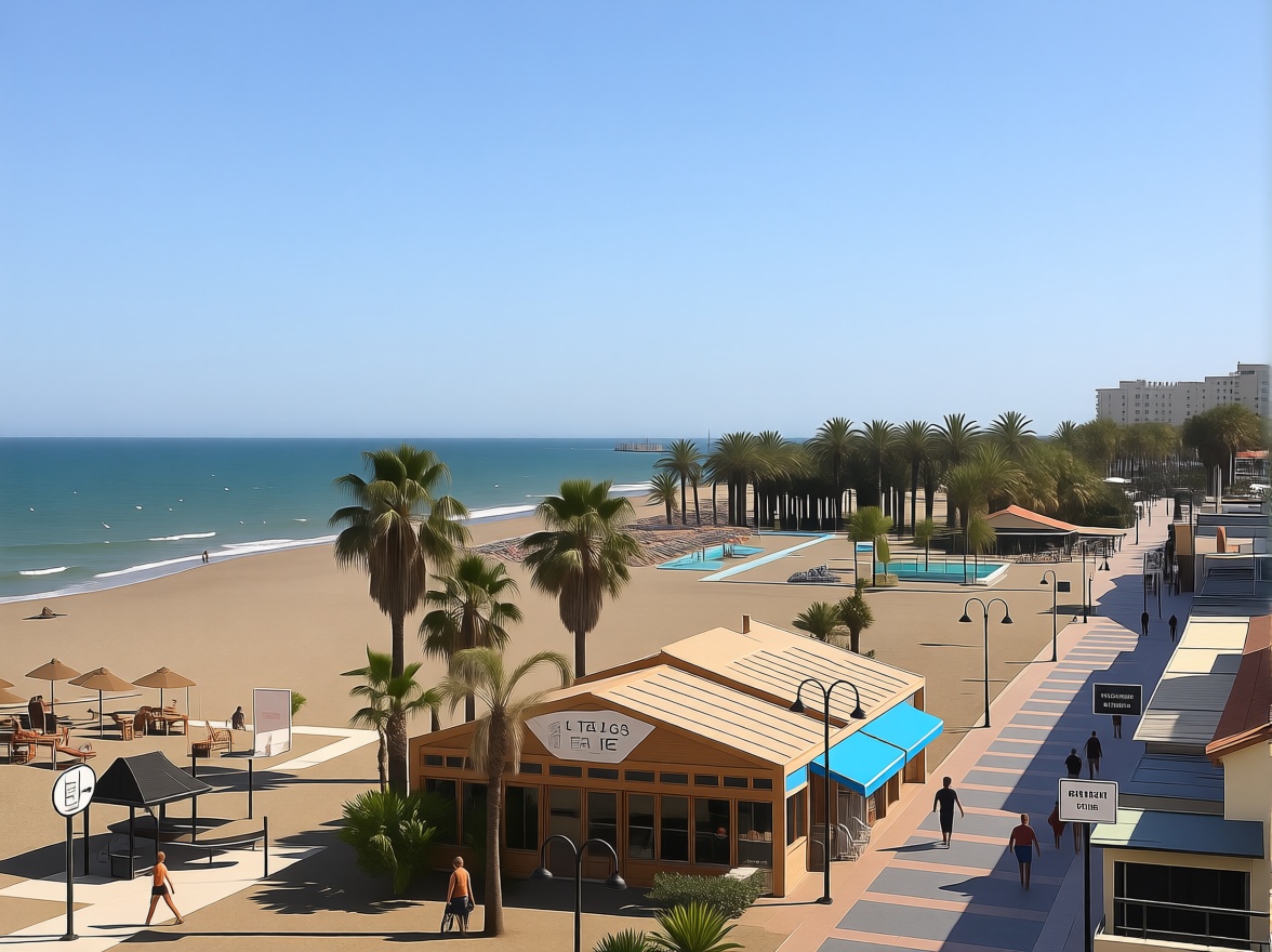 Duplex en première ligne de plage à Torremolinos — Vue mer