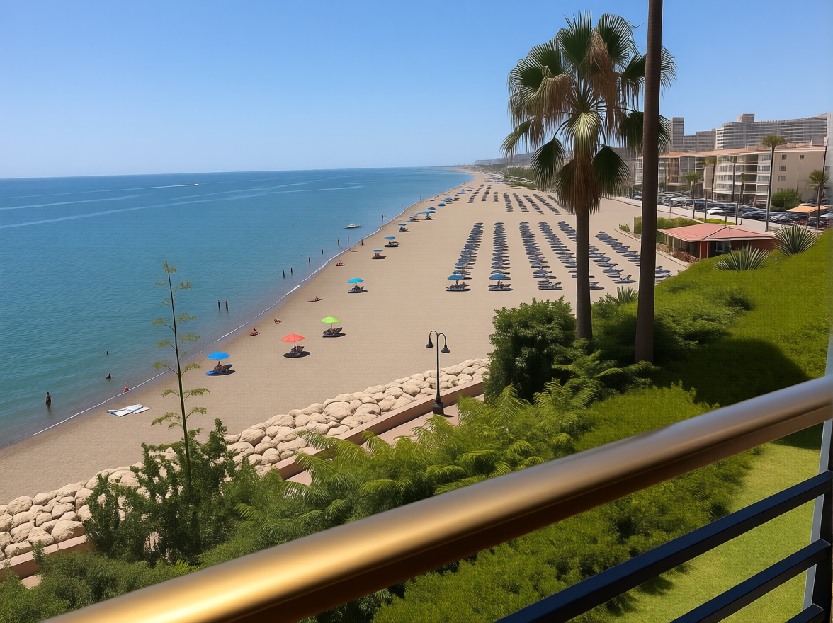 Estúdio em primeira linha de praia em Torremolinos — Terraço mar