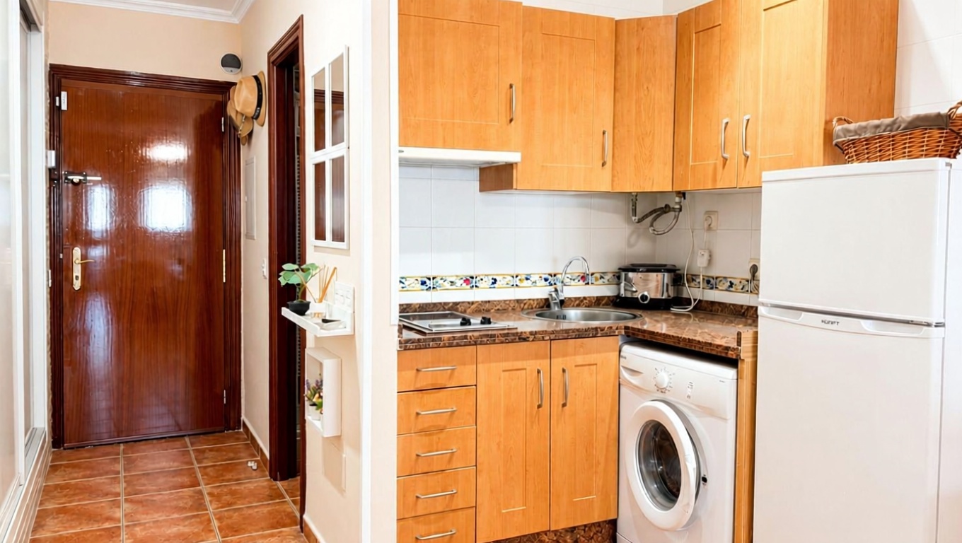 Appartement en première ligne de plage à Torremolinos — Cuisine