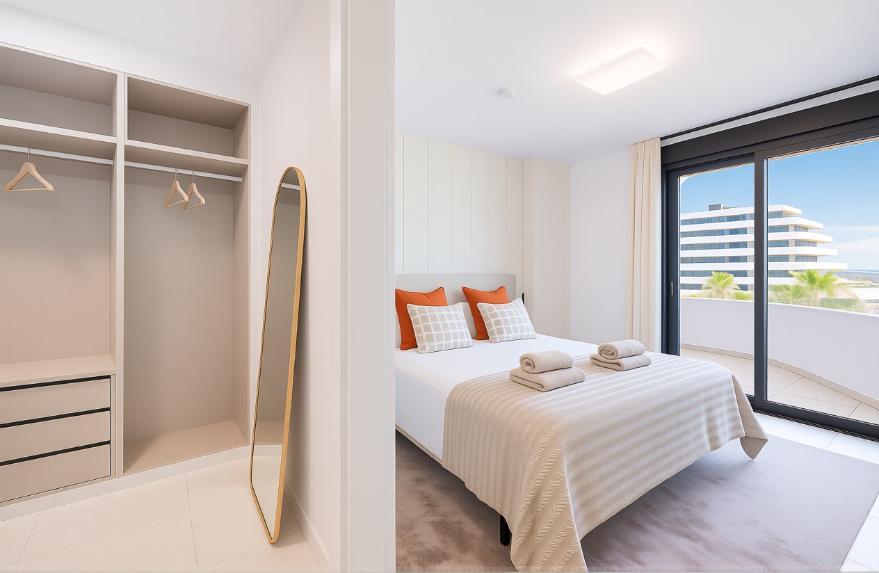 Appartement en première ligne de plage à Torremolinos — Chambre