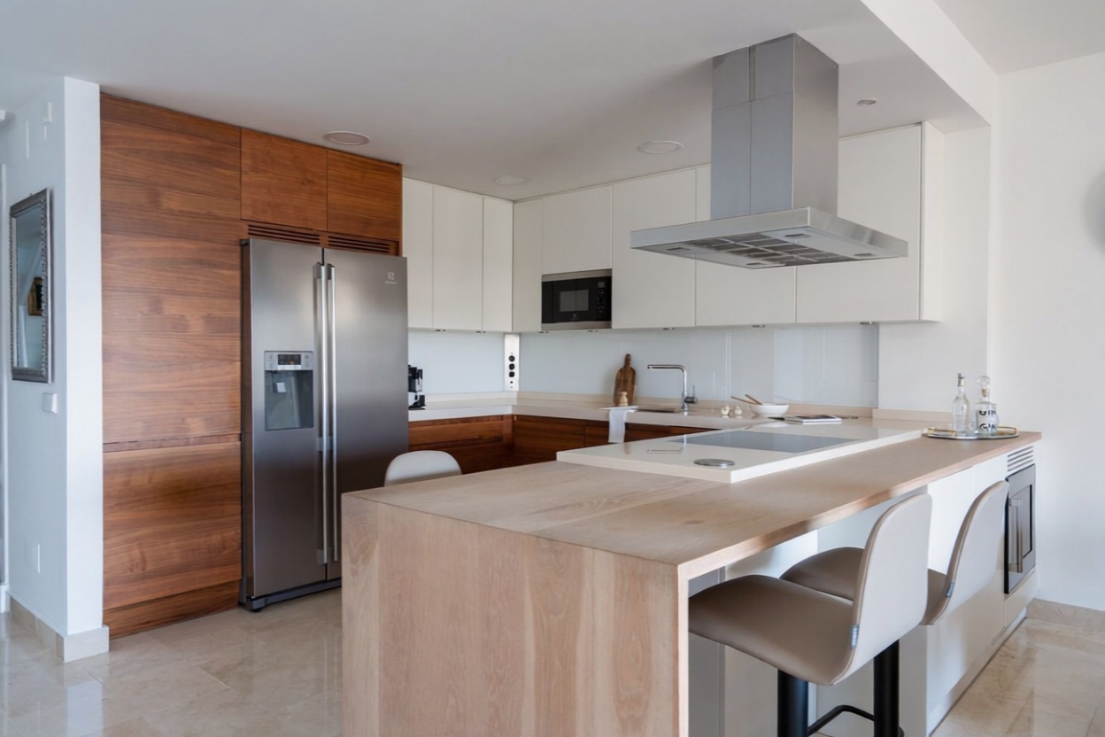 Duplex en première ligne de plage à Benalmádena — Cuisine