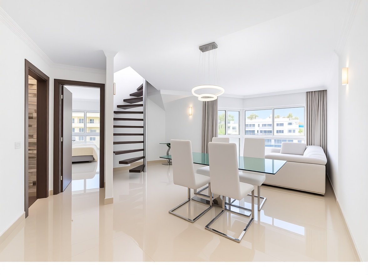 Appartement en attique en première ligne de mer à Benalmádena — Coin repas