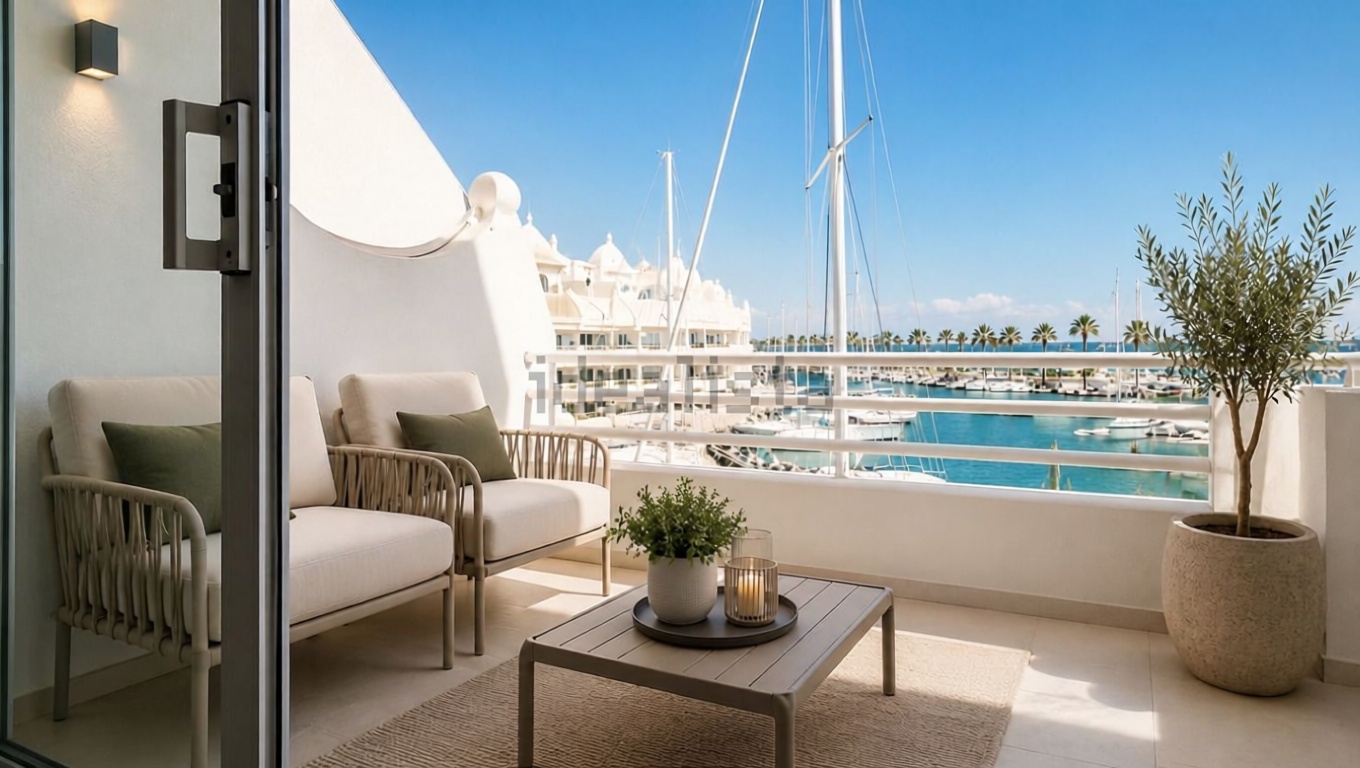 Seafront attic in Benalmádena — Sea terrace
