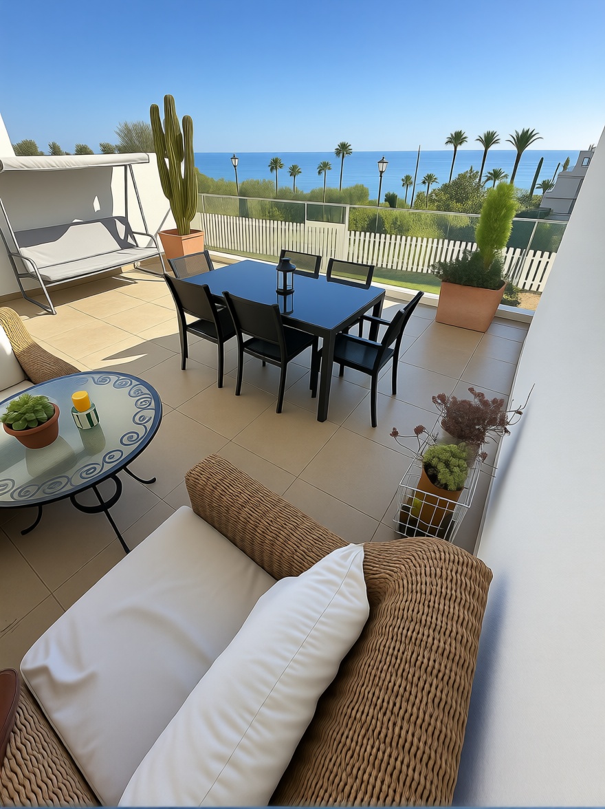 Piso en primera línea de playa en Benalmádena — Dormitorio