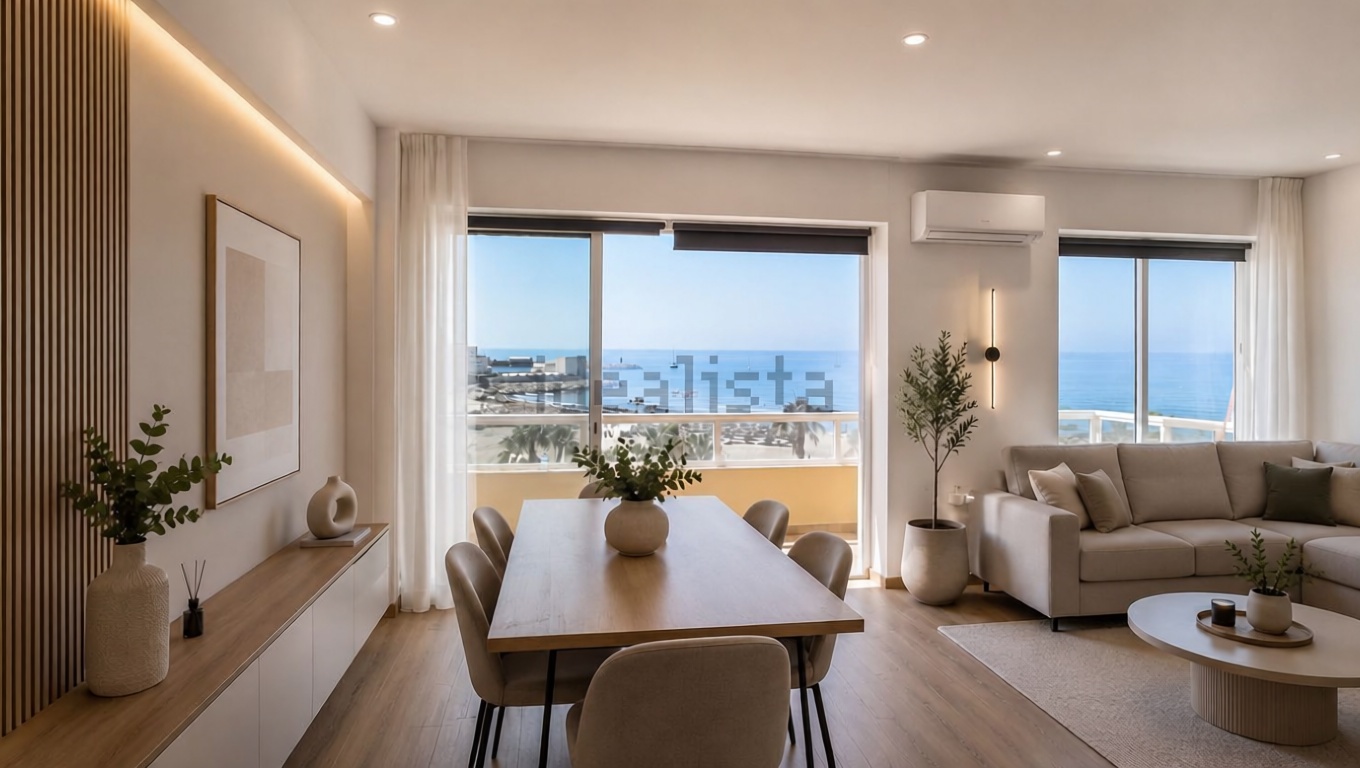 Piso en primera línea de playa en Benalmádena — Salón