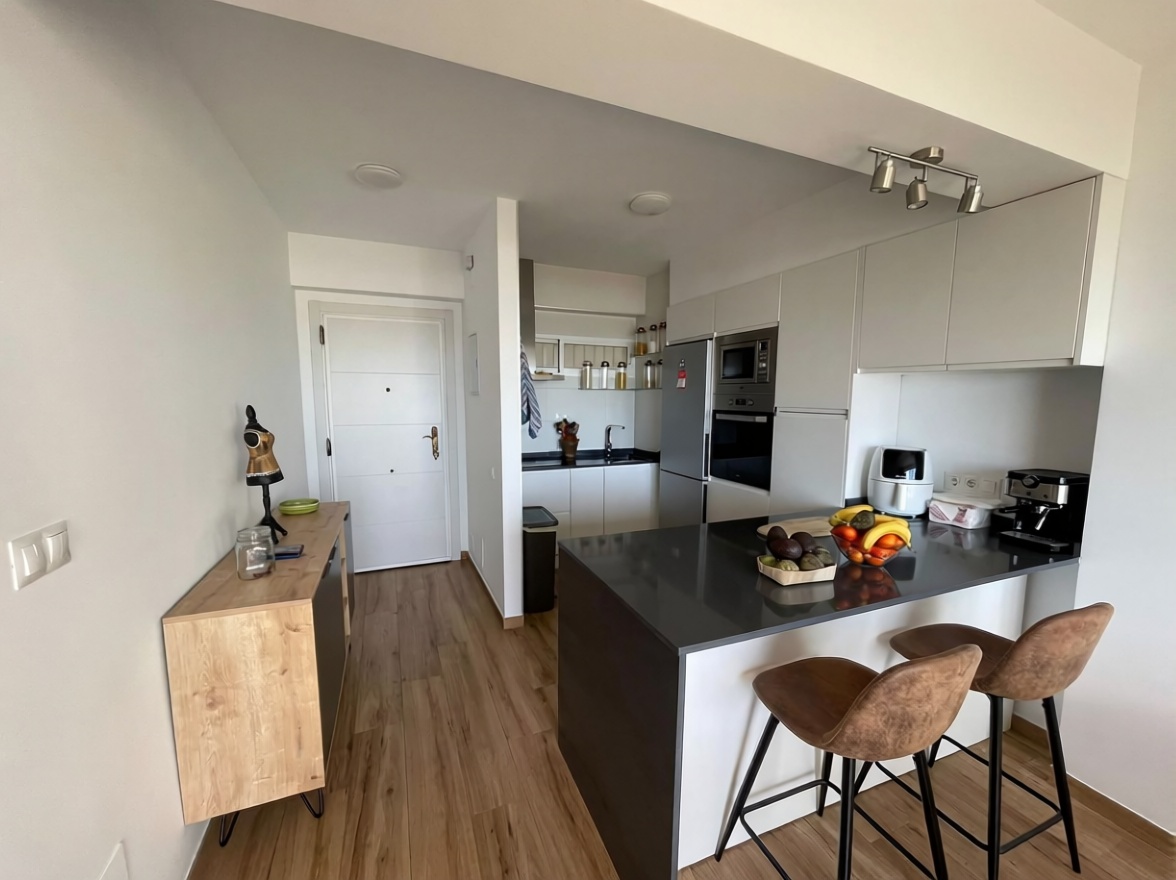 Appartement en première ligne de plage à Benalmádena — Cuisine