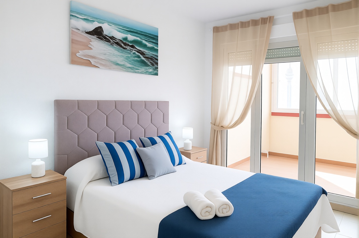 Квартира первая линия пляжа в Benalmádena — Спальня