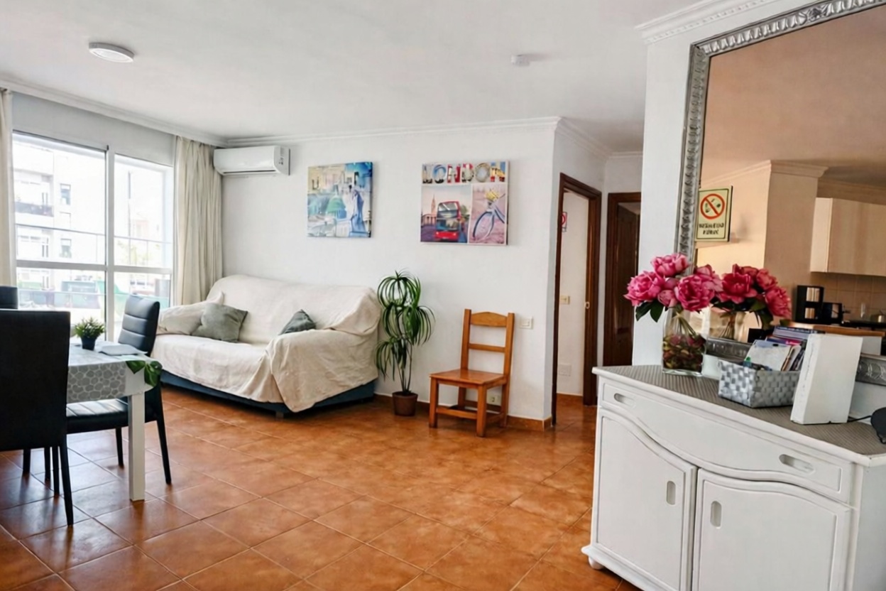 Appartement en première ligne de plage à Benalmádena — Séjour