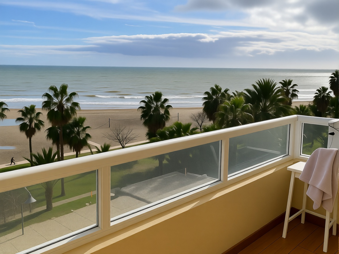 Piso en primera línea de playa en Benalmádena — Vista mar