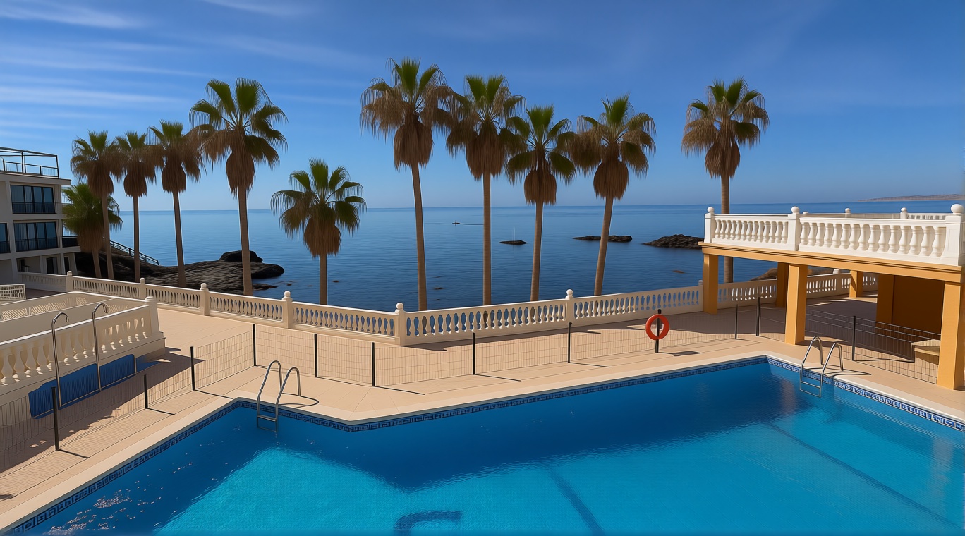 Appartement en première ligne de plage à Benalmádena — Terrasse mer