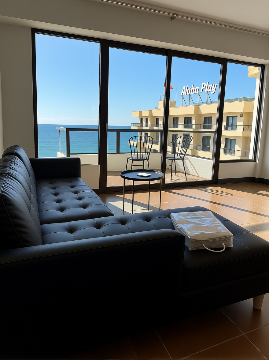 Appartement en attique en première ligne de mer à Benalmádena — Séjour