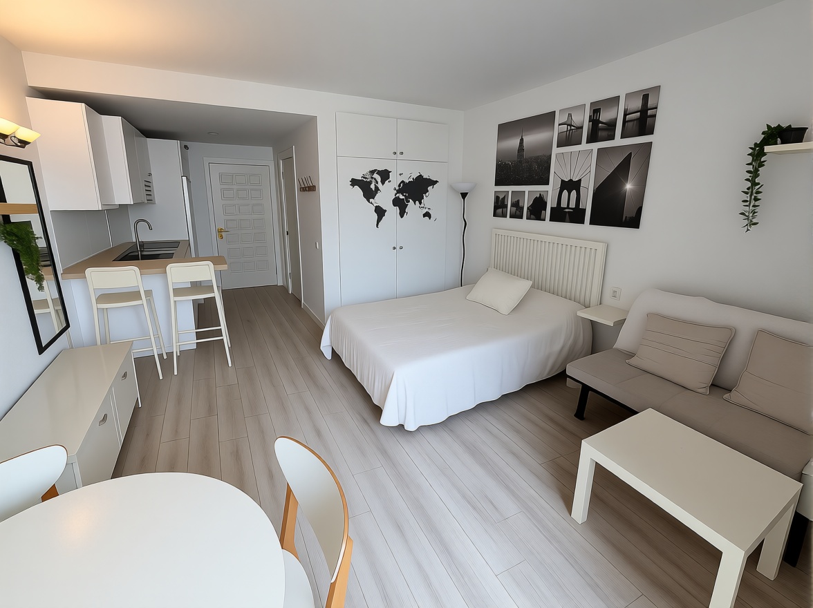 Studio en première ligne de plage à Benalmádena — Chambre