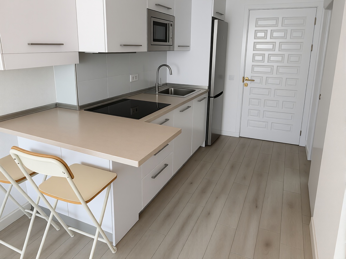 Studio en première ligne de plage à Benalmádena — Cuisine
