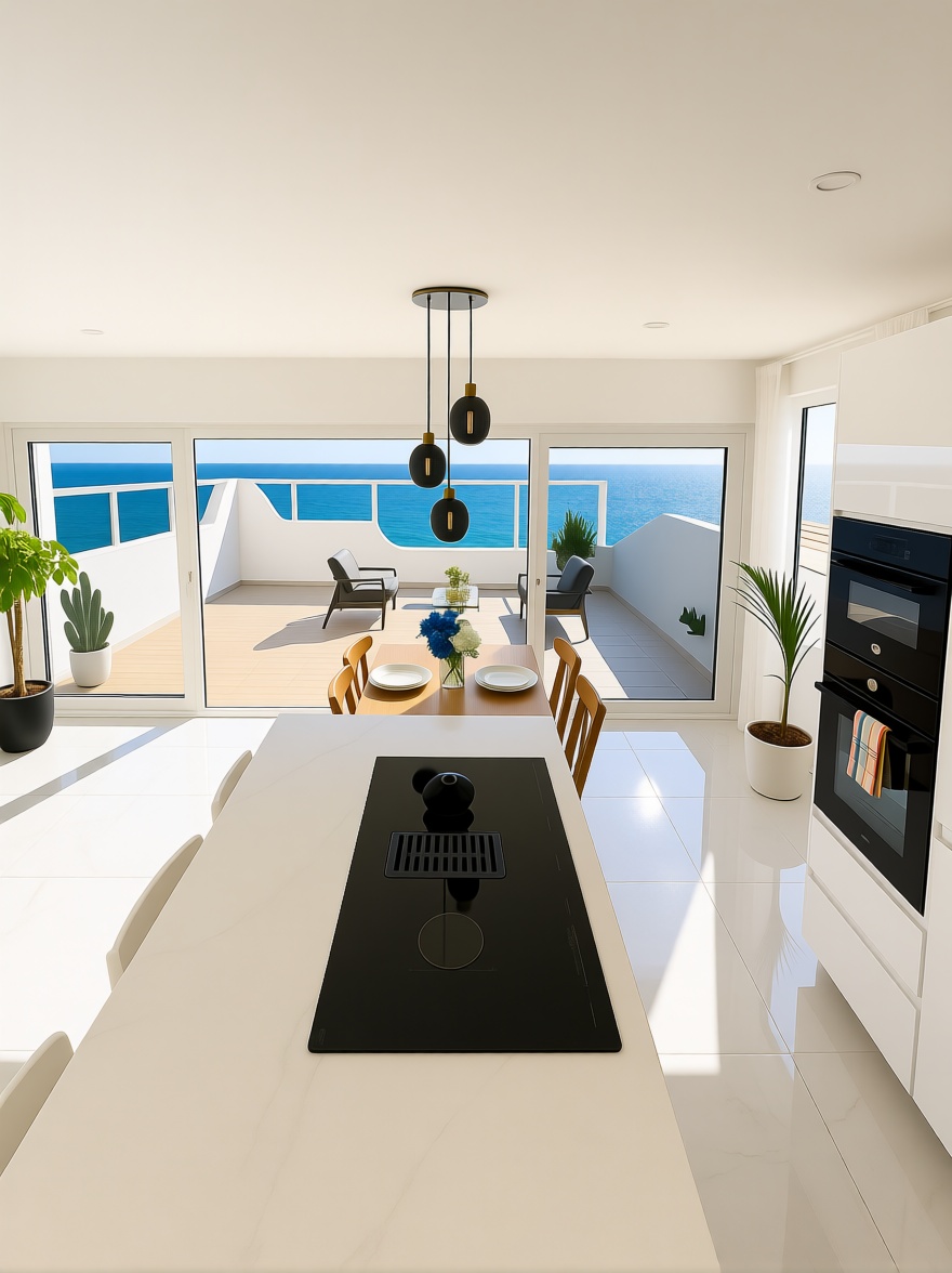 Ático en primera línea de mar en Fuengirola — Cocina