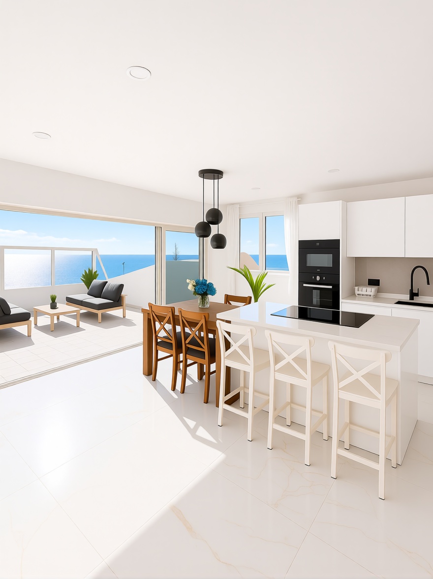 Ático en primera línea de mar en Fuengirola — Dormitorio