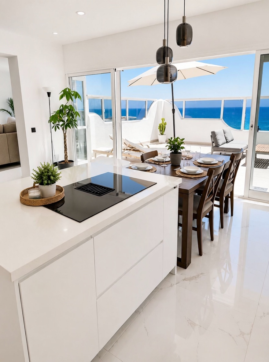 Ático en primera línea de mar en Fuengirola — Dormitorio