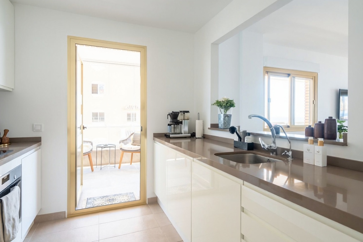 Wohnung in erste Strandlinie in Fuengirola — Küche