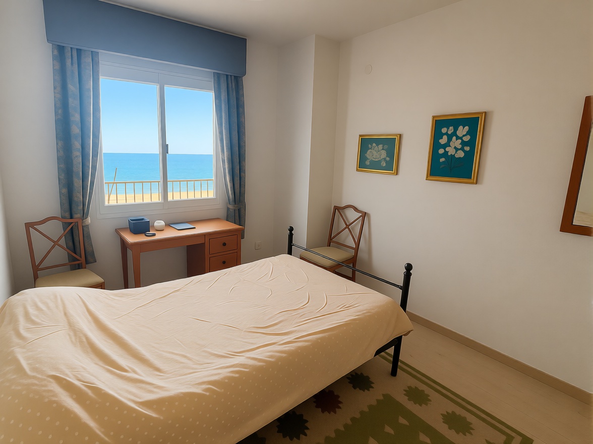 Piso en primera línea de playa en Fuengirola — Dormitorio