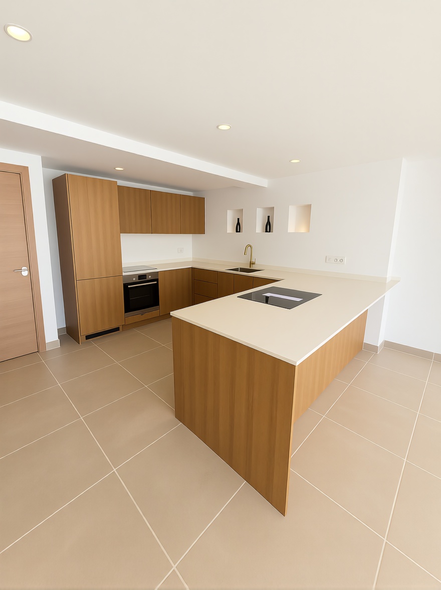 Appartement en première ligne de plage à Fuengirola — Cuisine