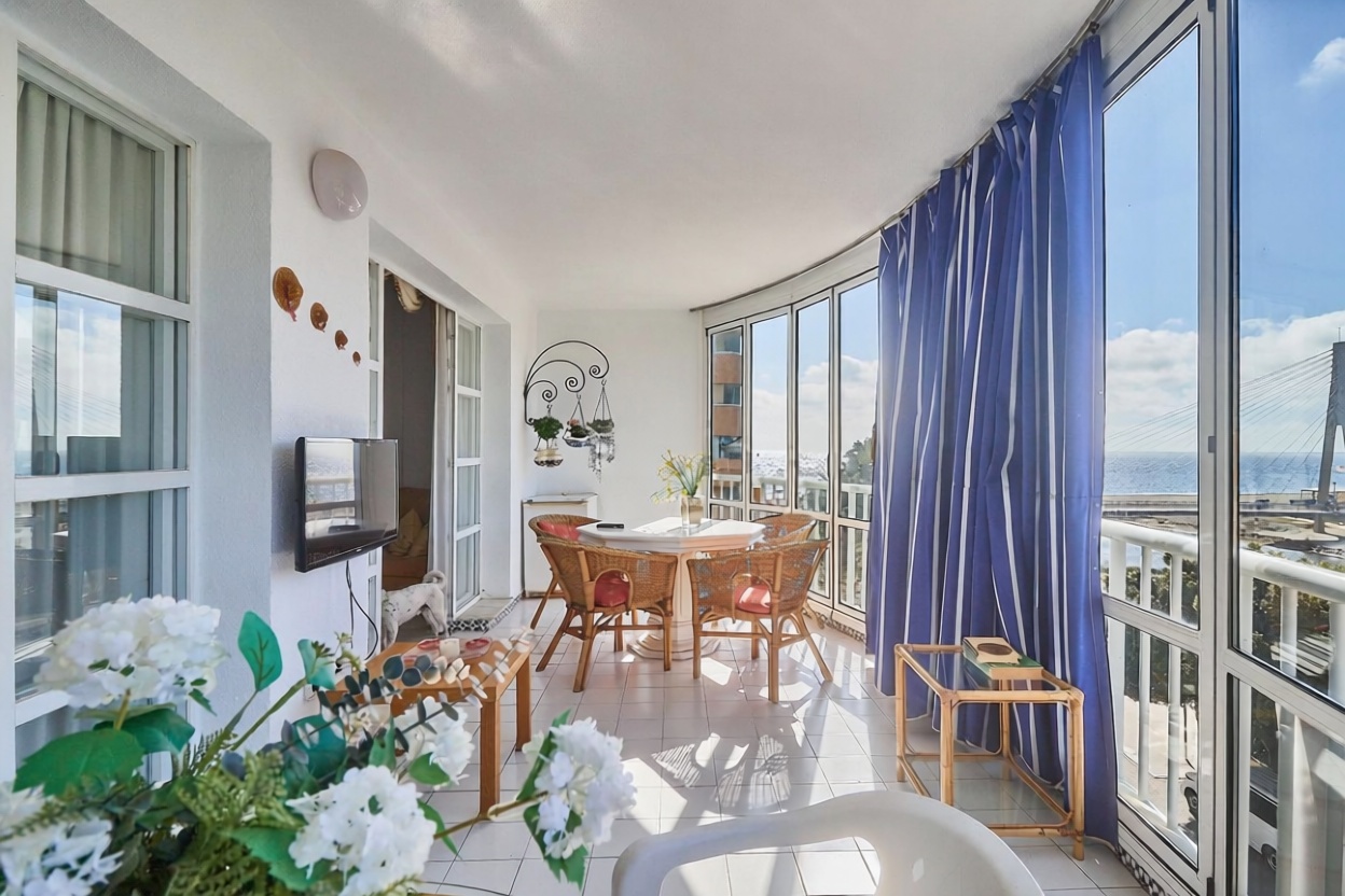 Appartement en première ligne de plage à Fuengirola — Terrasse mer
