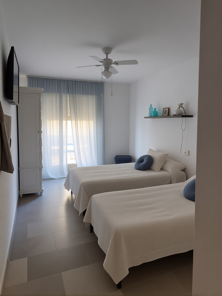 Appartement en première ligne de plage à Fuengirola — Chambre