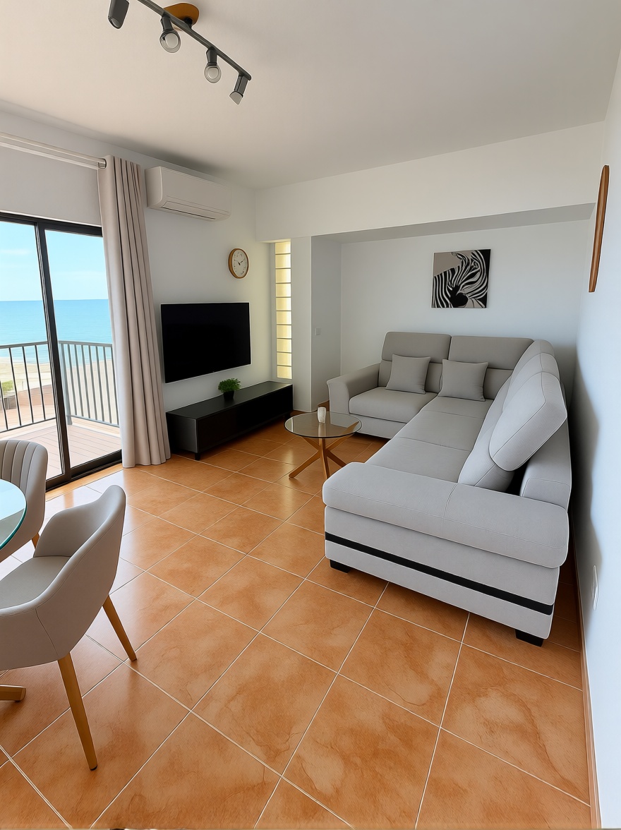 Appartement en première ligne de plage à Fuengirola — Séjour
