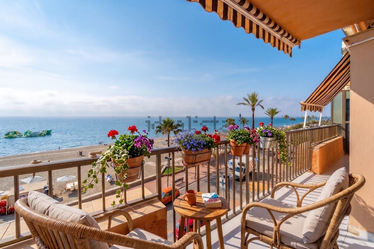 Apartamento em primeira linha de praia em Fuengirola — Terraço mar