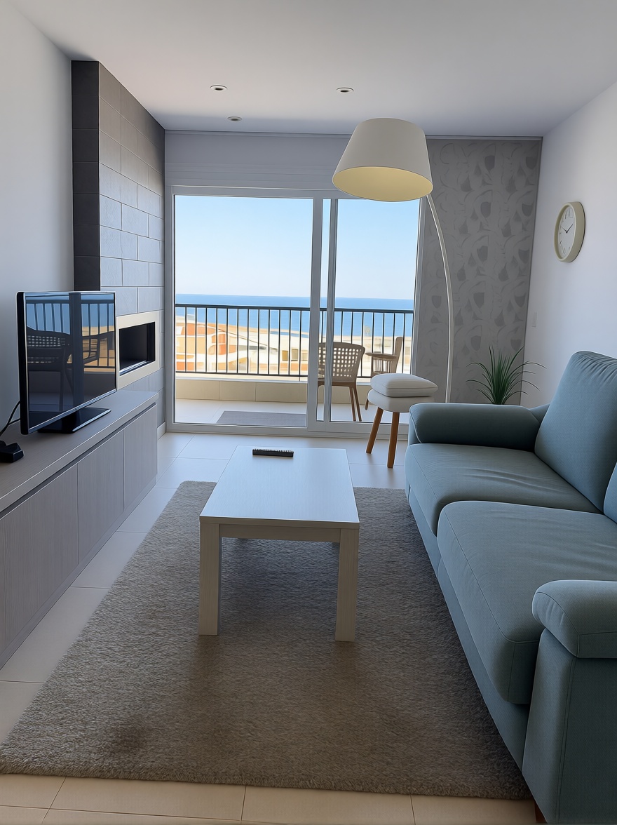 Piso en primera línea de playa en Fuengirola — Salón