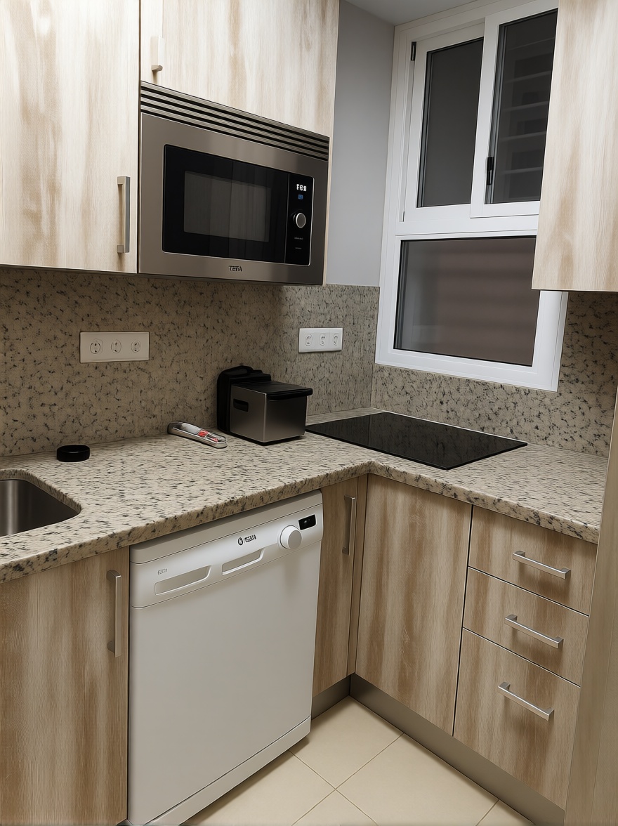 Appartement en première ligne de plage à Fuengirola — Cuisine
