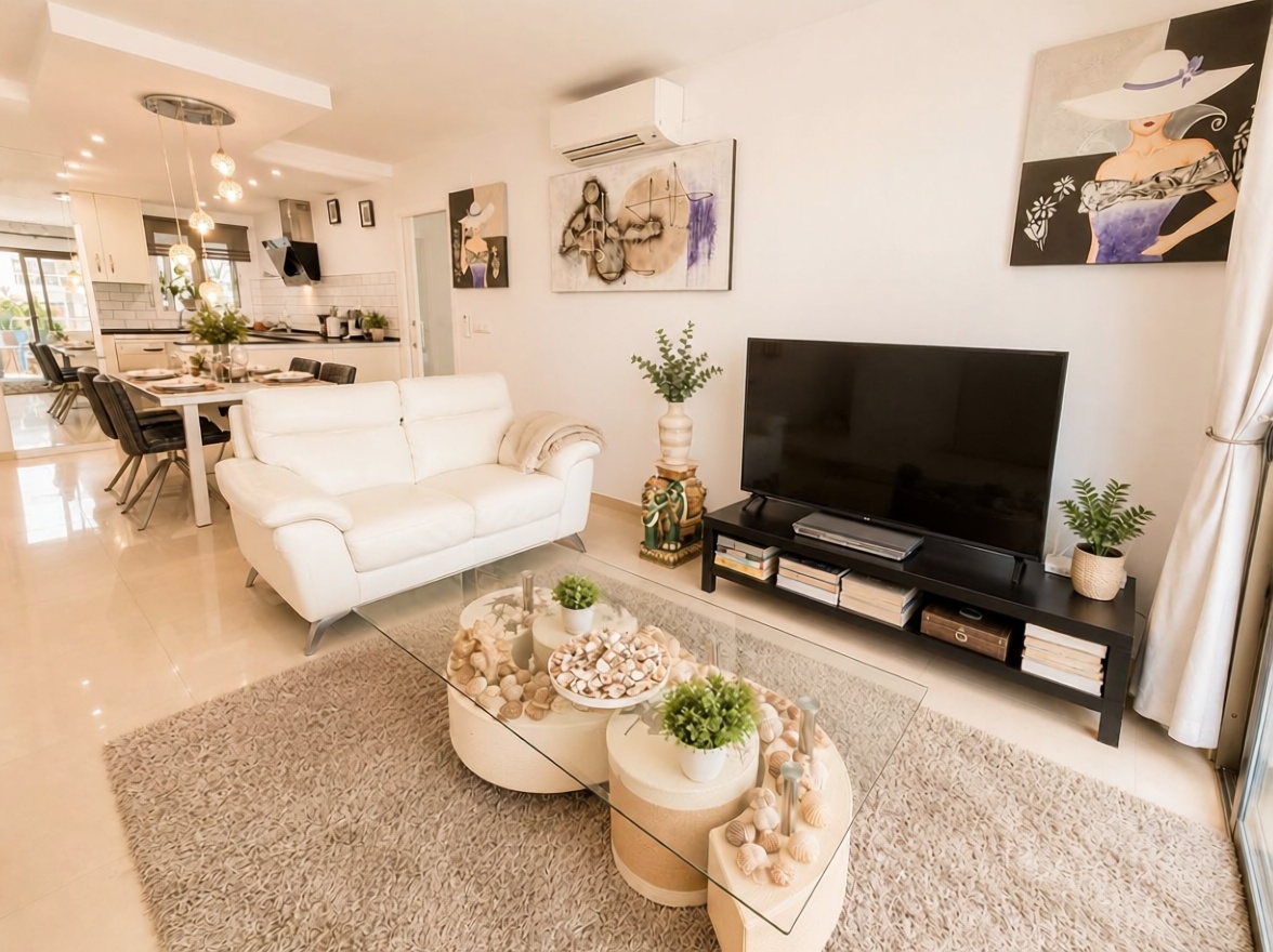 Appartement en première ligne de plage à Fuengirola — Séjour