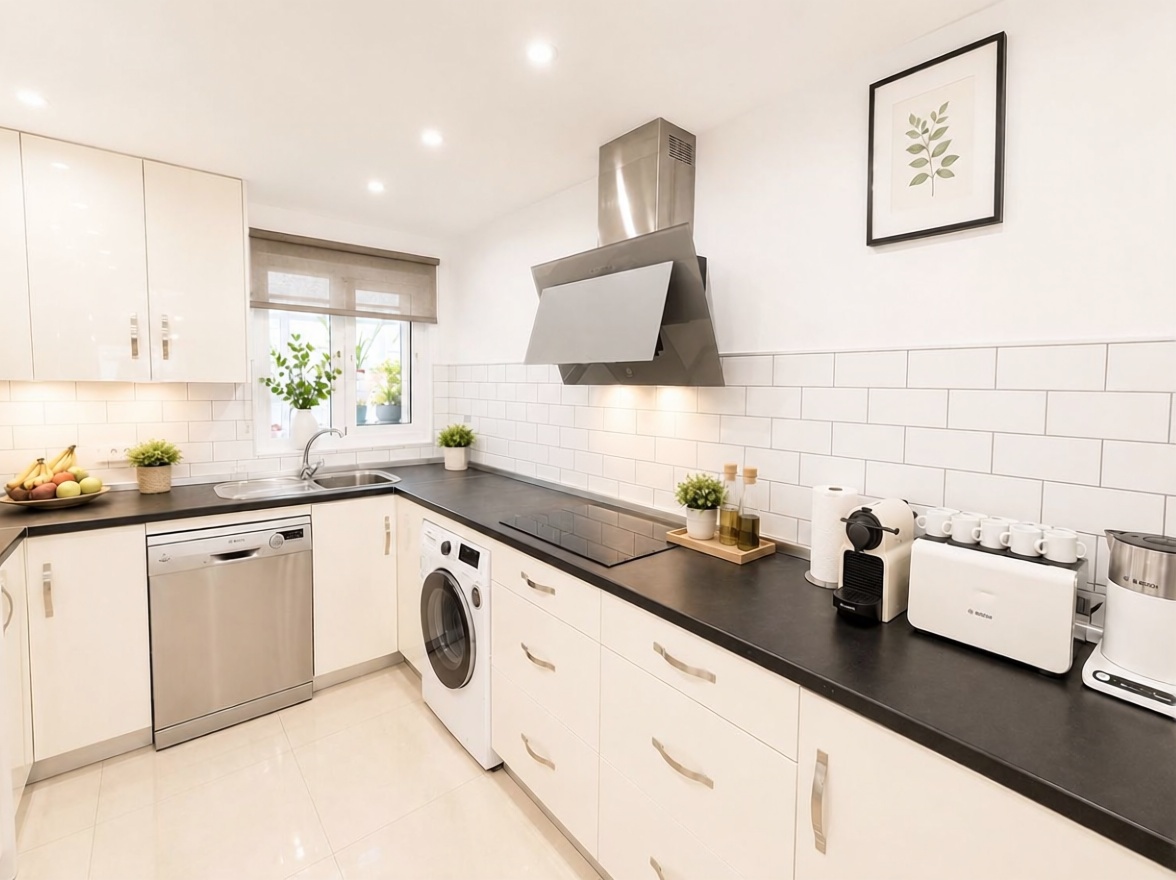 Appartement en première ligne de plage à Fuengirola — Cuisine