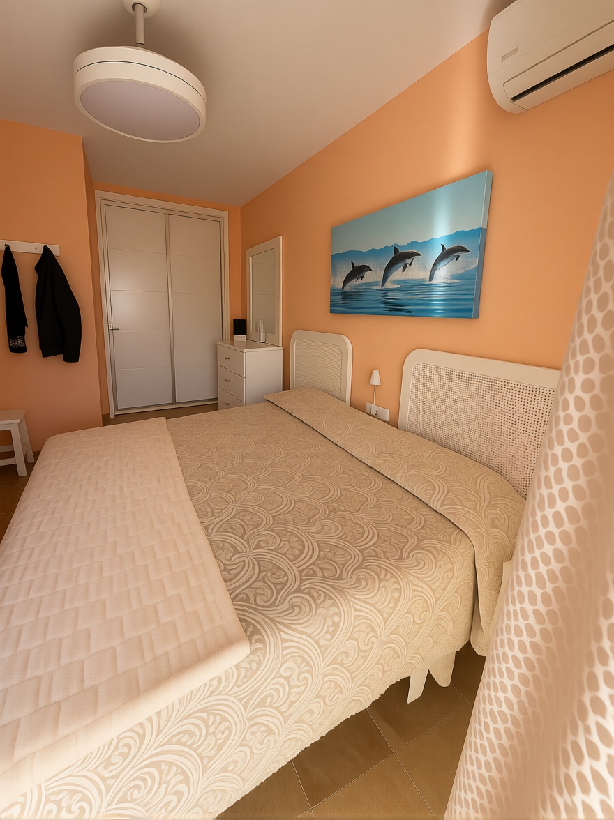 Appartement en première ligne de plage à Fuengirola — Chambre
