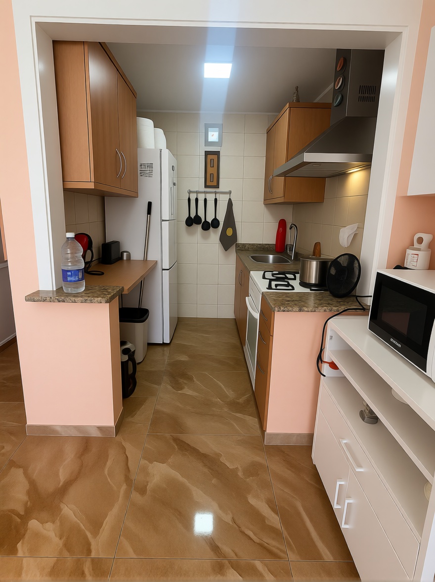 Appartement en première ligne de plage à Fuengirola — Cuisine
