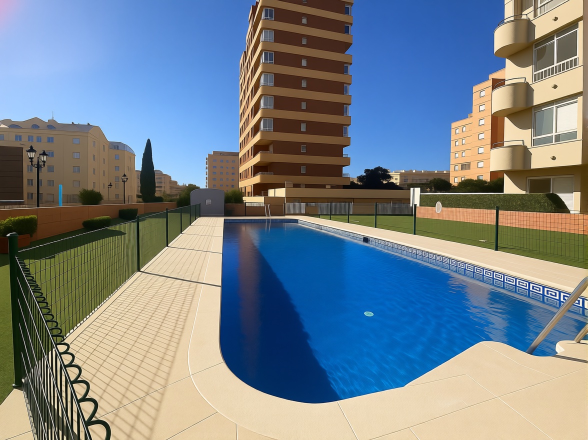 Appartement en première ligne de plage à Fuengirola — Piscine