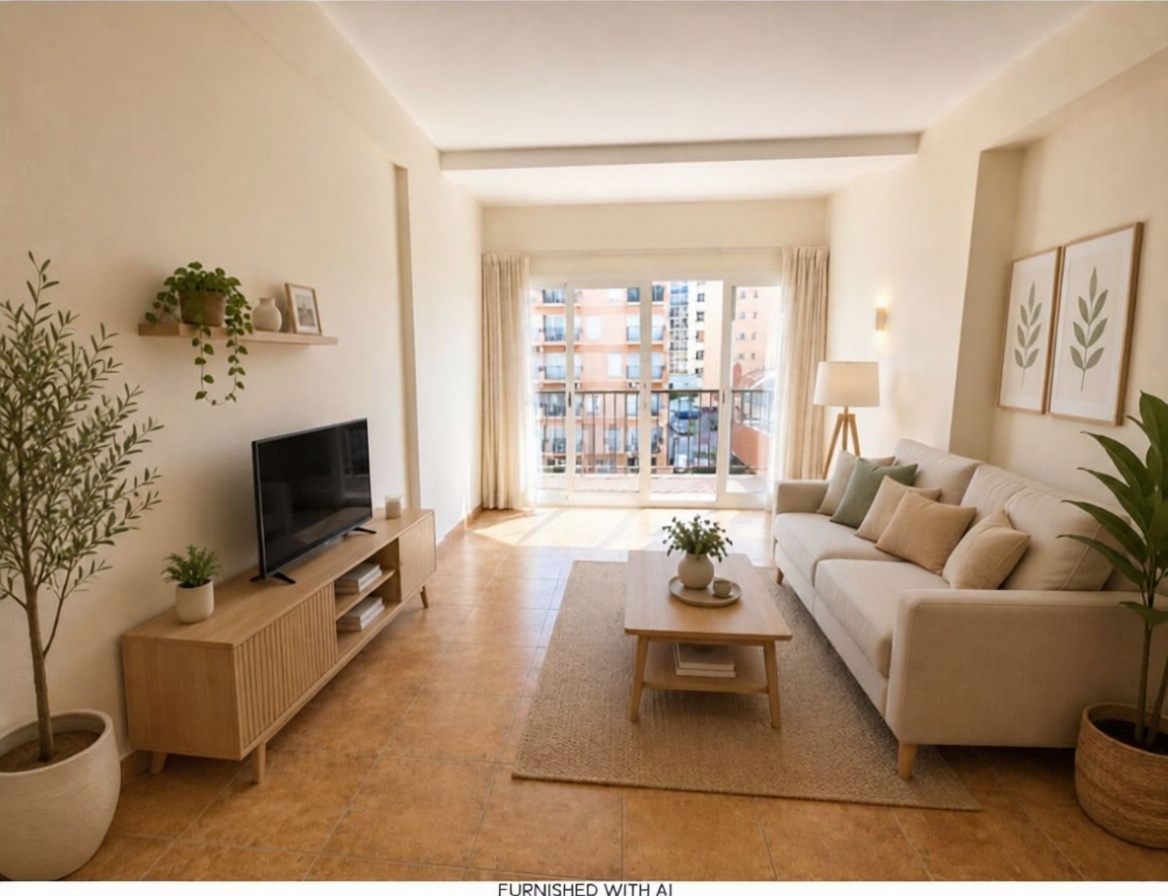 Appartement en première ligne de plage à Fuengirola — Séjour