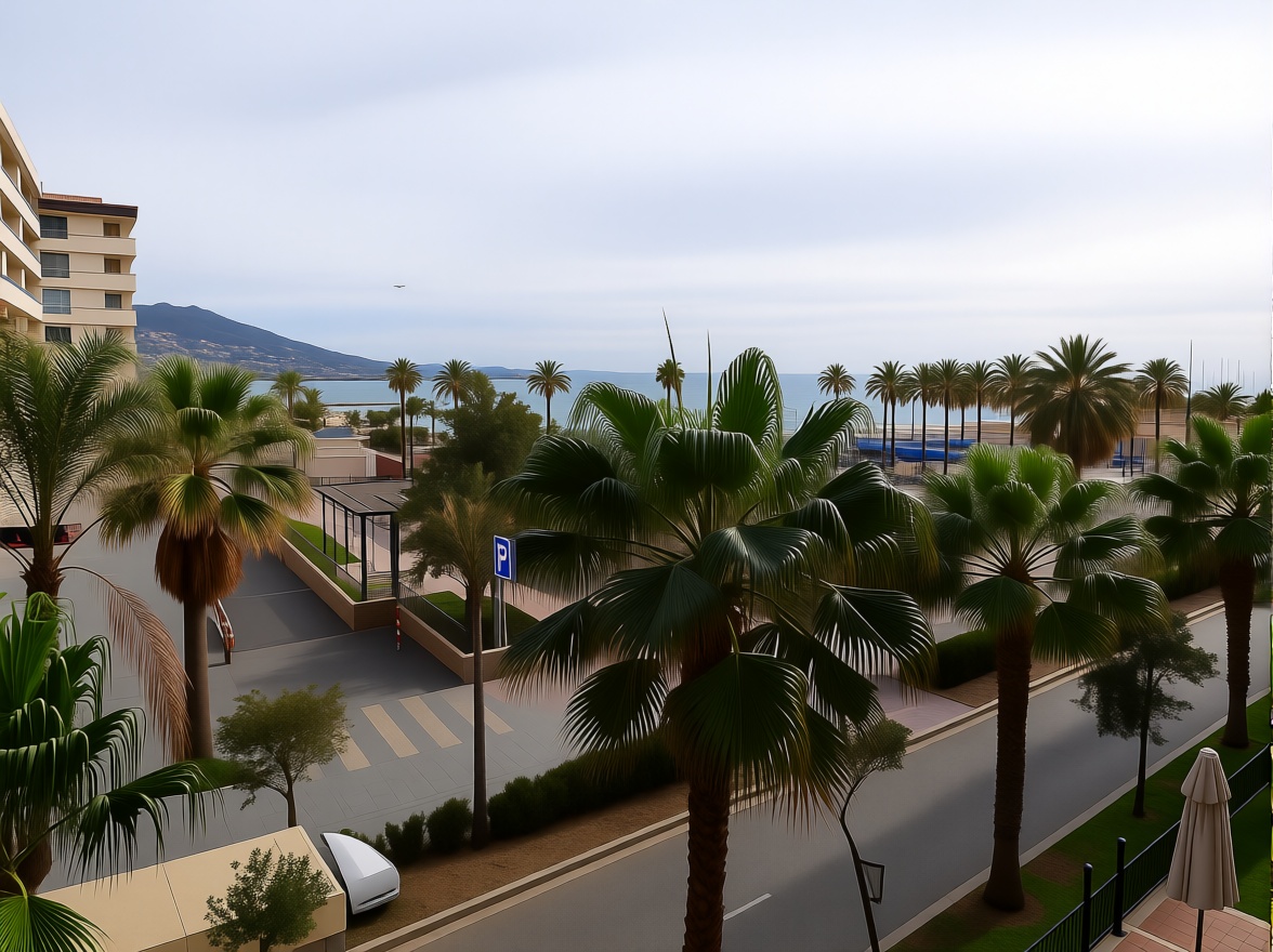 Studio en première ligne de plage à Fuengirola — Vue mer