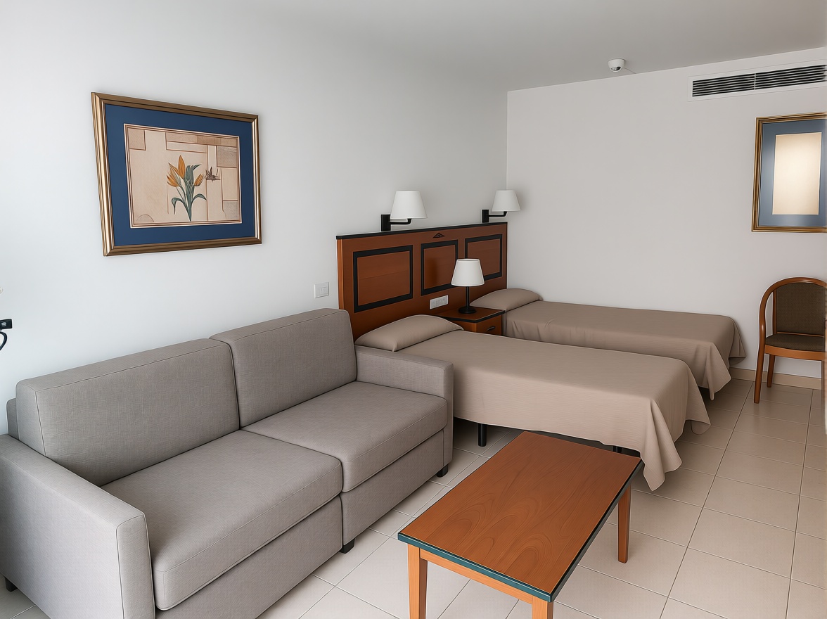 Studio en première ligne de plage à Fuengirola — Chambre