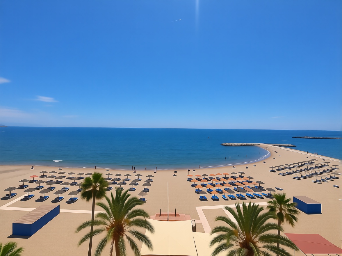 Studio en première ligne de plage à Fuengirola — Vue mer
