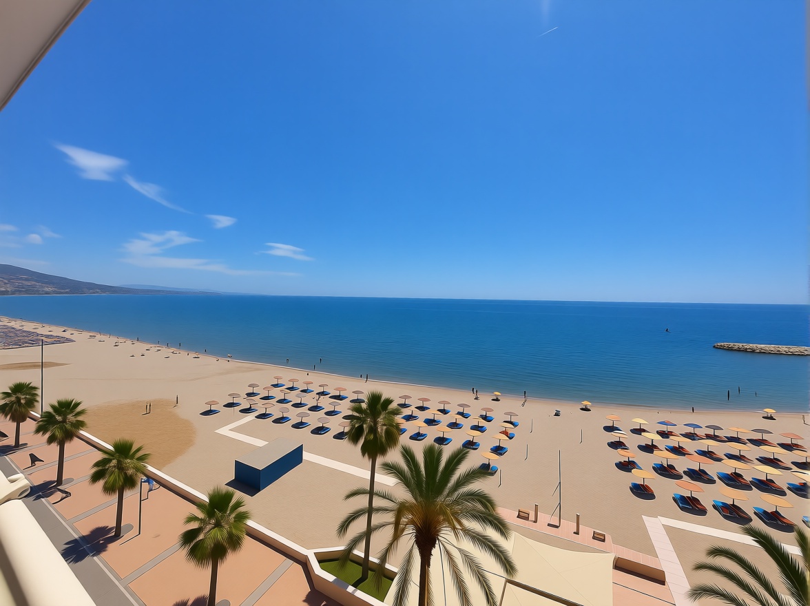 Studio en première ligne de plage à Fuengirola — Vue mer