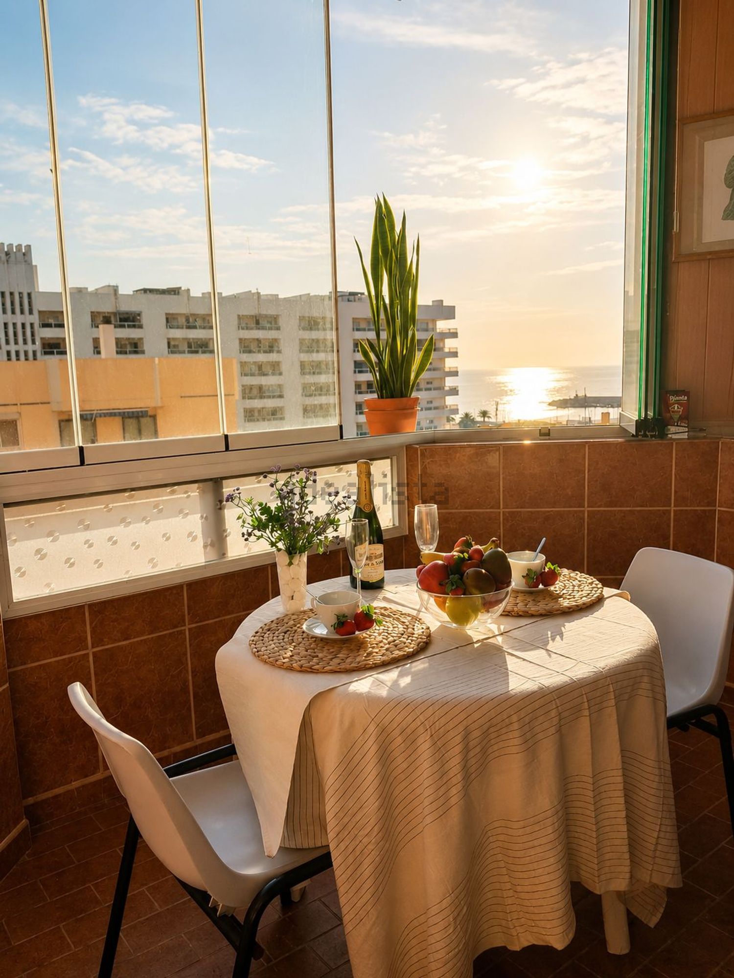 Appartement en première ligne de plage à Fuengirola — Terrasse mer