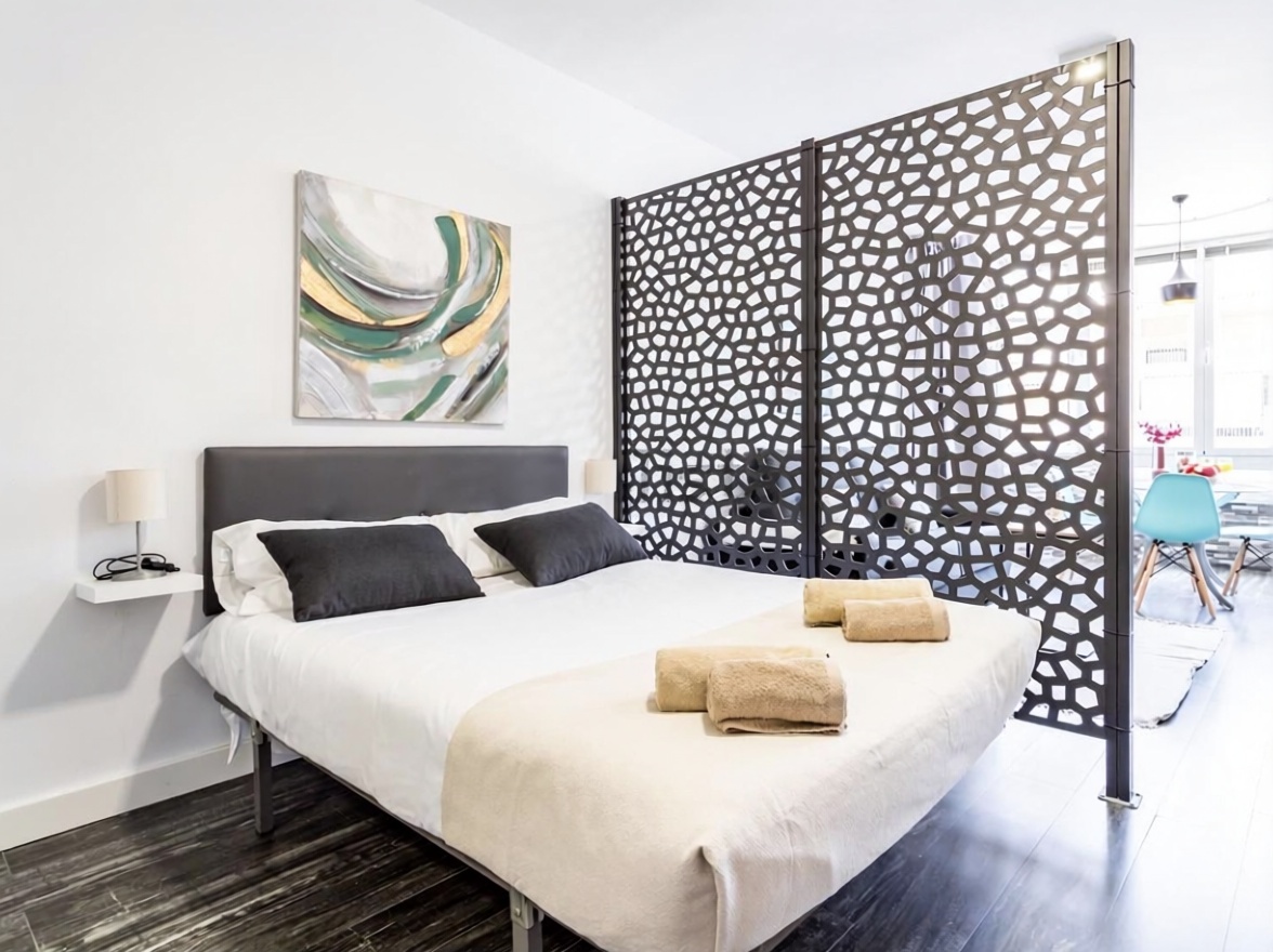 Studio en première ligne de plage à Fuengirola — Chambre