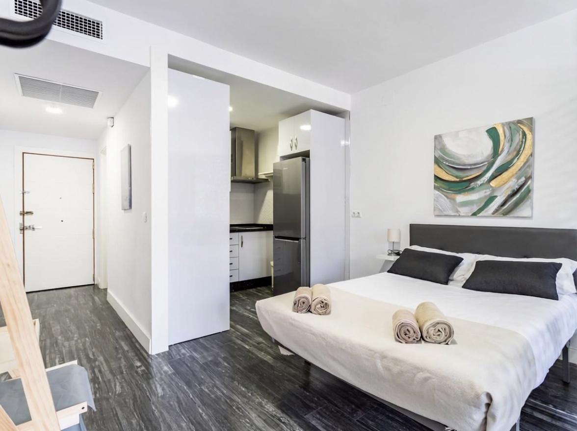 Studio en première ligne de plage à Fuengirola — Chambre