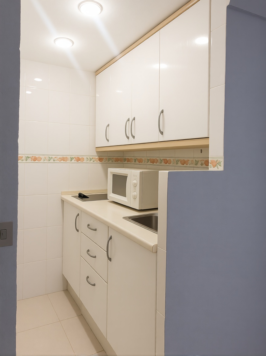 Studio en première ligne de plage à Fuengirola — Cuisine