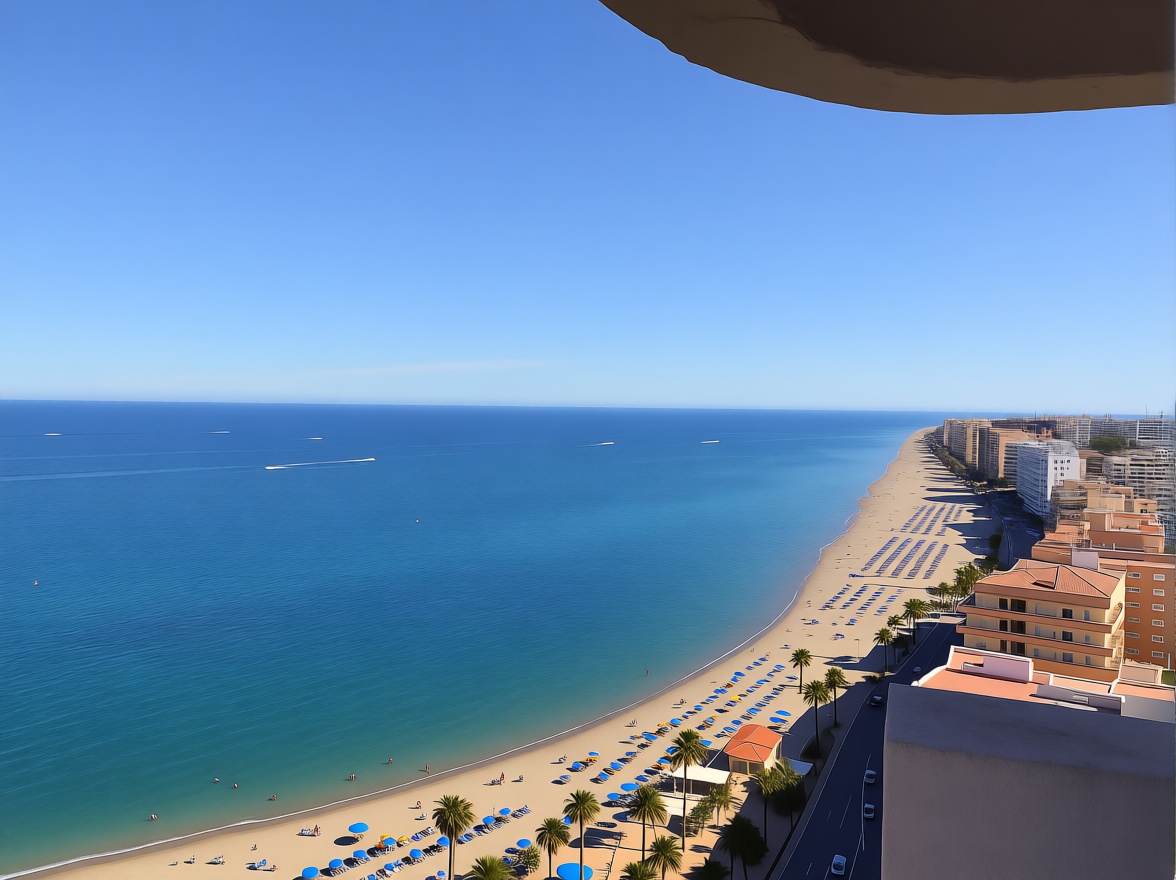 Studio en première ligne de plage à Fuengirola — Vue aérienne