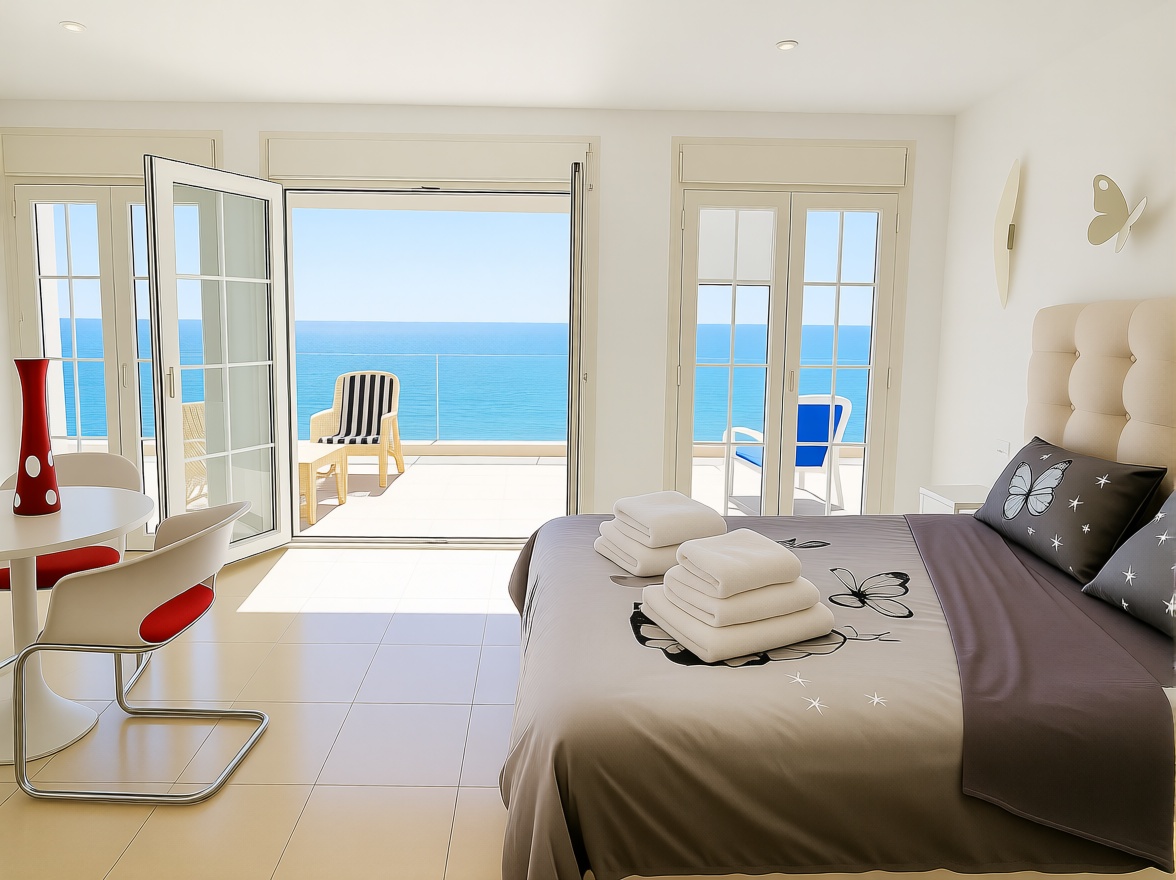 Chalet avec accès direct à la plage à Mijas — Chambre