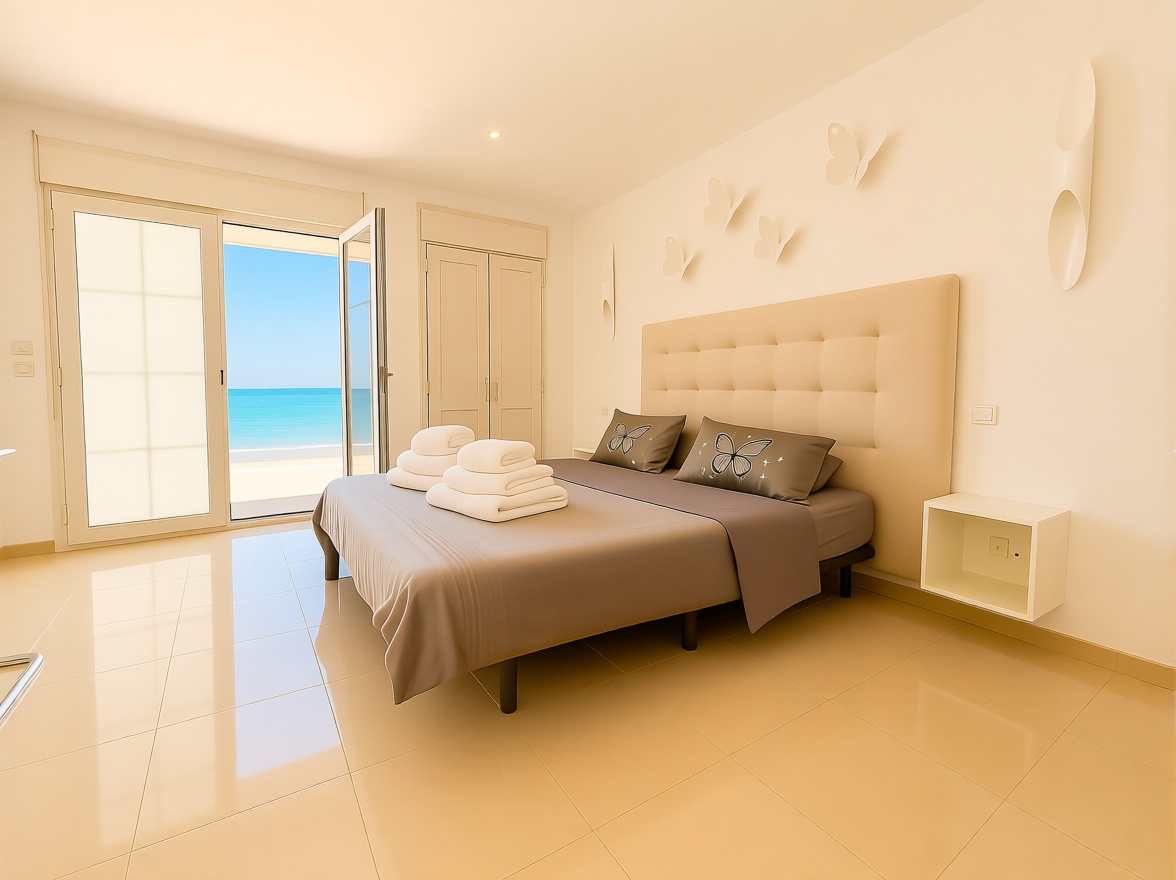Chalet con acceso directo a playa en Mijas — Dormitorio