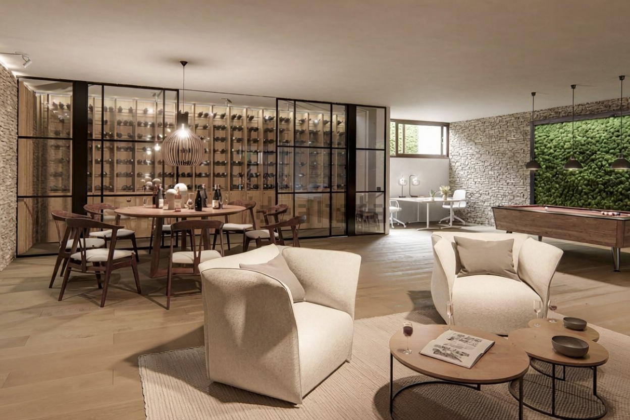 Appartement en attique en première ligne de mer à Mijas — Séjour